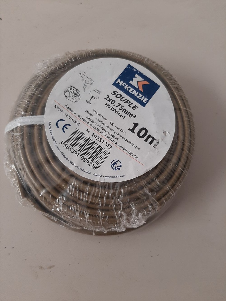 Câble électrique souple 