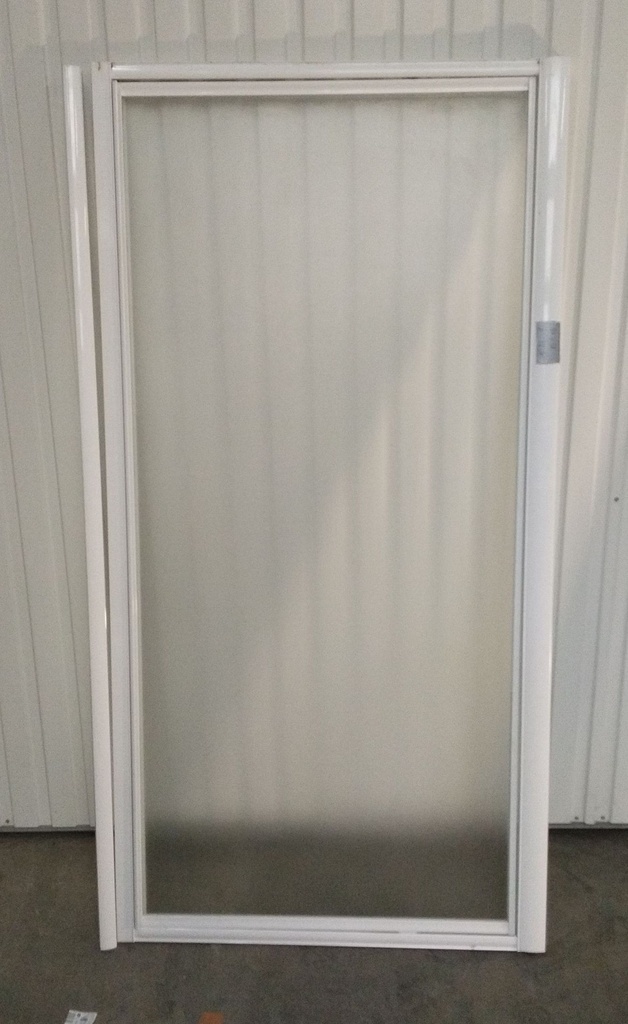 Façade de douche avec porte pivotante