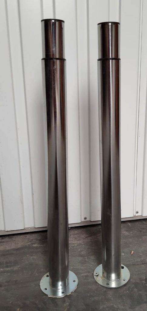 Lot de 2 pieds métalliques de meuble réglable