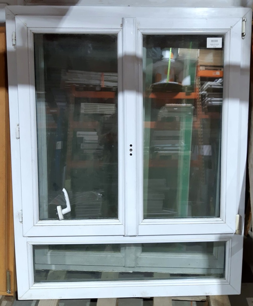 Fenetre PVC Oscillo battante L=108 H=138 avec imposte basse 