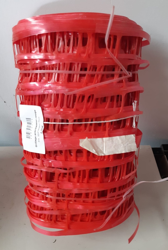 Grillage avertisseur rouge