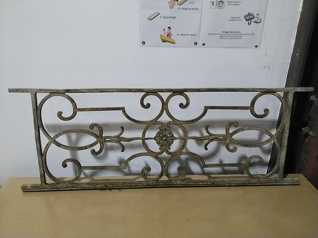 Garde corps ferrure de fenêtre 37x106 cm