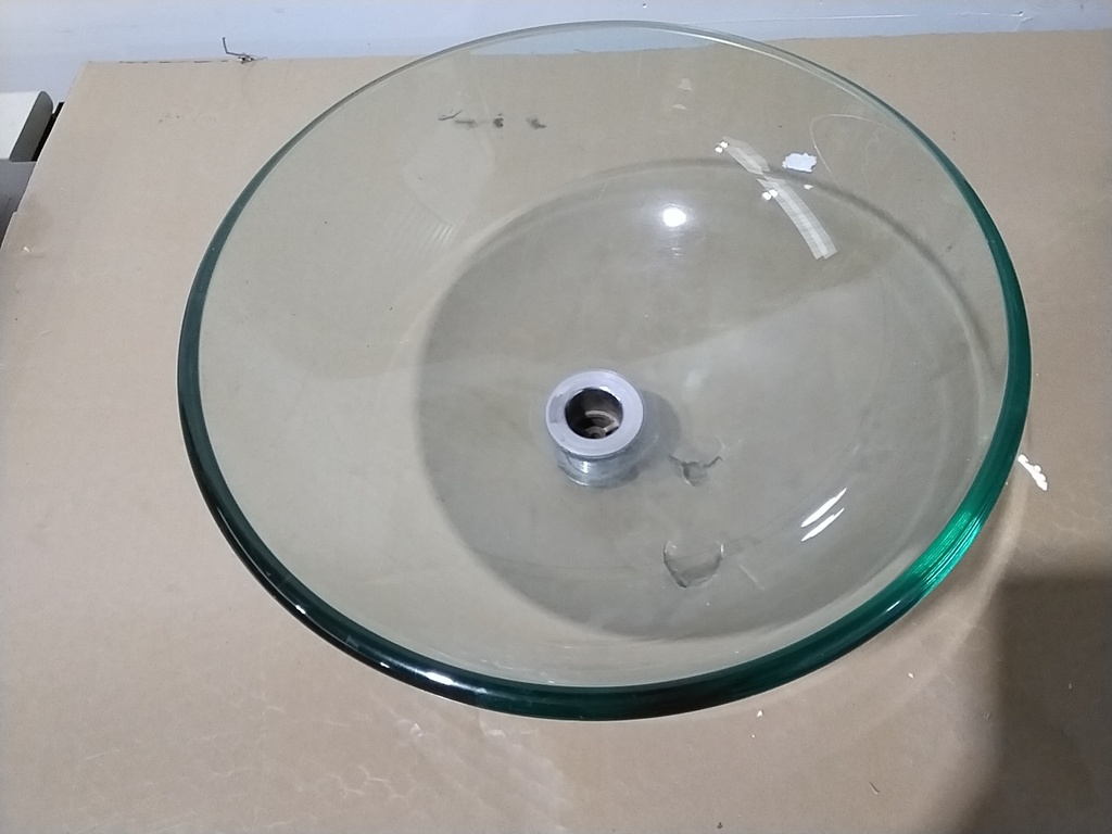 Vasque en verre diamètre 42cm h14cm