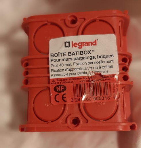 [240110APV022] Boîtes d'encastrement électrique simple